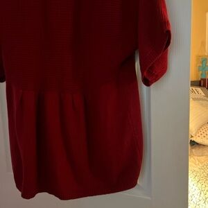 New Directions Deep Red Cardigan Sweater